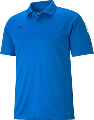 Puma Poloshirt PUMA TEAMLIGA SIDELINE POLO, Herren, Gr. XXL, blau (electric blau lemonade, puma wei&szlig;), Interlock, Obermaterial: 100% Polyester, unifarben, 