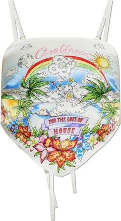 Casablanca Better Days Zijden Sjaal Top - Dames - Tops zonder mouwen - Veelkleurig - 2XS - Wol - Tops