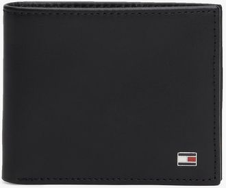 Tommy Hilfiger Mens Flag Emblem Mini Credit Card Wallet - Black