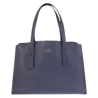 Coach Pre-owned Charlie Carryall Leather Tote Bag - - Pre-owned - Donna - Blu - ONE SIZE