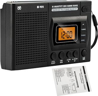 OEM Radio Despertador Digital Reloj Lcd Despertador Con Am/fm Radio Anal&oacute;gica A Pilas Chip Dspp Con Antena Telesc&oacute;pica
