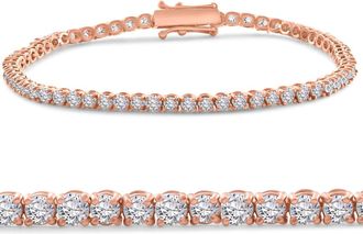 Pompeii3 4 Ct Diamond Tennis Bracelet 14k White, Yellow, or Rose Gold Lab Grown 7