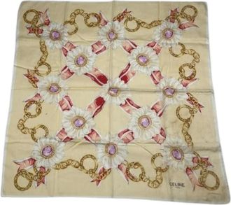 Celine Pre-owned Vintage Silk Scarf - - Pre-owned - Donna - Beige - ONE SIZE