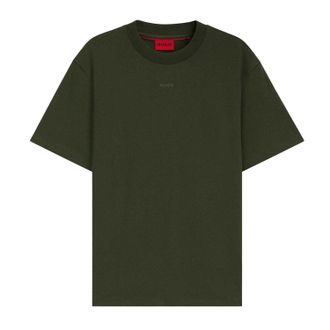 HUGO BOSS Heren Zwaargewicht Relaxed Fit T-shirt (Donkergroen)