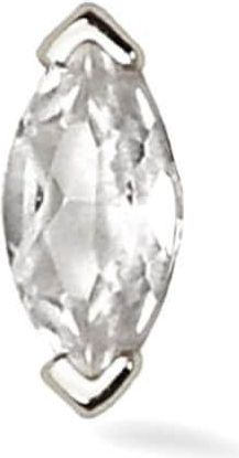 Lark & Berry 14kt white gold Veto sapphire earring - women - Sapphire/14kt White Gold - One Size - Silver