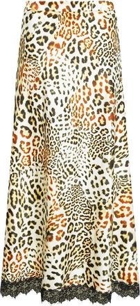 Cara Cara Kaia leopard-print lace-trimmed skirt - Neutrals