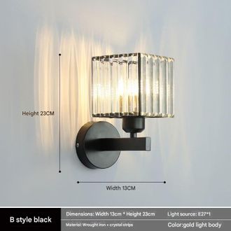 OEM Aplique De Pared De Cristal, Iluminaci&oacute;n Interior Moderna Con Pantalla De Cristal, Ideal Para Dormitorio, Sala De Estar O Recibidor - Estilo 5