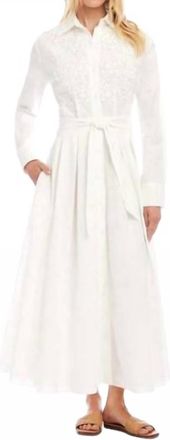 Karen Kane Lace Applique Midi Dress In Off White