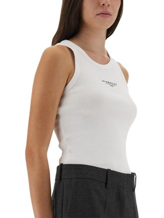 Givenchy Logo-Print Cotton Tank Top - White
