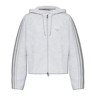 adidas SST 2.0 Cropped Hoody - Dames - Vesten met rits - Grijs - 2XS - Katoen - Hoodies & sweatvesten