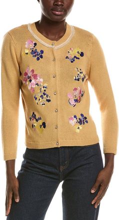 Tyler B&ouml;e Flora Embroidered Wool-Blend Cardigan
