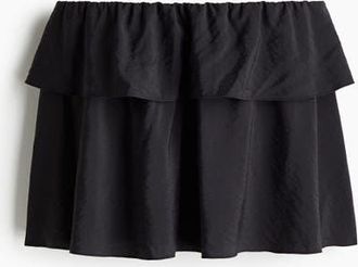 H&M Flared Mini Skirt in Black at Nordstrom, Size X-Small