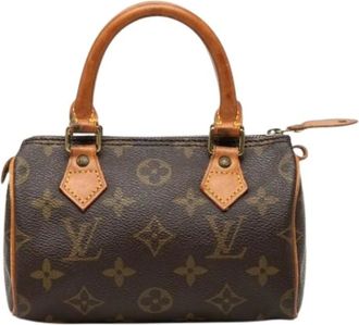 Louis Vuitton Pre-owned Mini Speedy - Dames - Pre-owned - Bruin - Maat: ONE Size Zijde