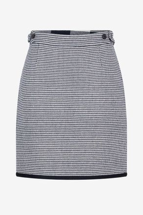 Akris Miniwickelrock mit Hahnentritt