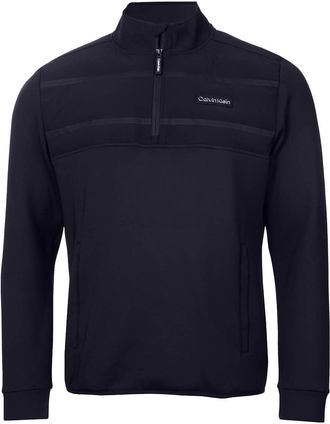 Calvin Klein Mens Houston Hybrid Full Zip Sweater - Navy - L