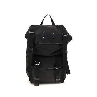 Maison Margiela Black Nylon Mens Backpack