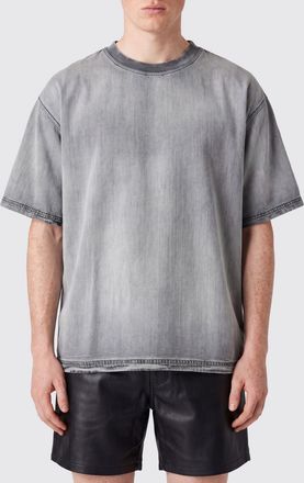 Diesel T-shirt relaxed fit in lyocell con stampa astratta e girocollo