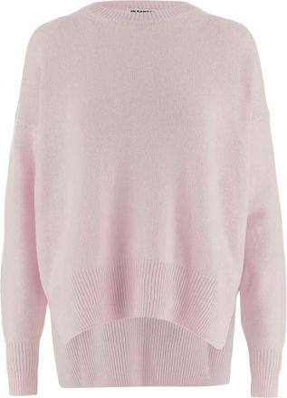 Jil Sander Cashmere Sweater - Dames - Ronde hals truien - Roze - XS - Kasjmier - Truien & Vesten