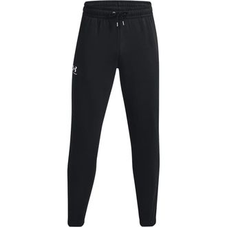 Under Armour Essential Fleece Joggers Men Black Tapered Leg Drawstring DSGL936