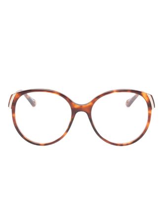 Chlo&eacute; round-frame glasses - Brown