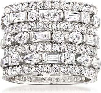Ross-Simons CZ Multi-Row Eternity Band in Sterling Silver
