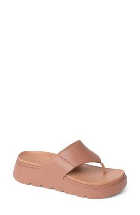 Reef Cali Laguna Platform Flip Flop in Mocha Mousse at Nordstrom, Size 10