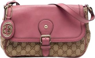 Gucci Pre-owned Cross Body Bags, female, Multicolor, Size: ONE SIZE Pre-owned GG Canvas Crossbody Bag