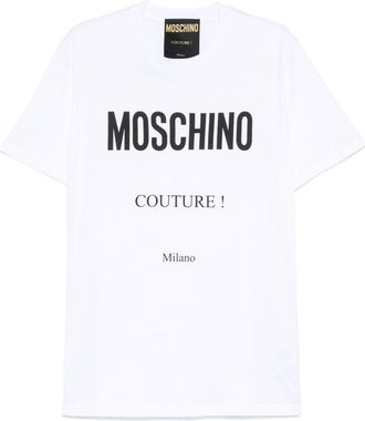 Moschino T-shirt met logoprint - Wit
