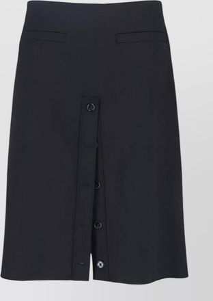 Courr&egrave;ges belt loop skirt midi knee length front slit