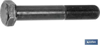 cofan Din 931 C-8.8 Unf 3/8 X 80 N Caja 50 Unid., Tornillo Cabeza Hexagonal Sae (unf-uns) Din-931, 1/2 Rosca Parcial, Clase 8.8, Color Negro. Medidas Desde 