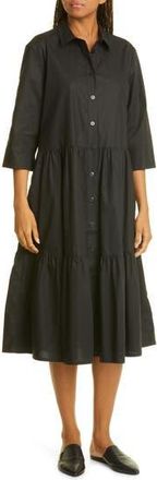 Masai Cotton Shirtdress in Black at Nordstrom Rack, Size Xx-Large