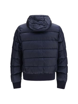 Parajumpers Mens Puffer Jacket Pharrel With Hood Blue Navy Down Coat