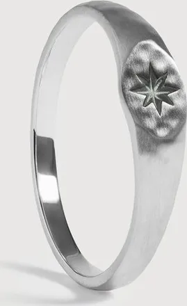 Monica Vinader Sterling Silver Guiding Star Signet Ring