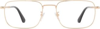 Police square-frame glasses - Gold