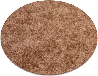 RugsX Rugsx - Carpet circle serenade light brown brown round 170 cm