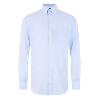 Paul & Shark Lange Mouwen Shirt - Heren - Casual Overhemden - Blauw - S - Katoen - Overhemden
