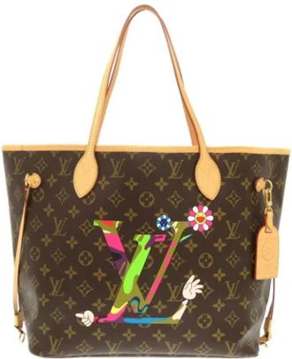 Louis Vuitton Tweedehands Canvas Louis Vuitton tassen - Dames - Vintage Shopper - Bruin - ONE Size - Vintage