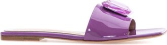 Gianvito Rossi Stijlvolle Slides Sandalen - Dames - Sandalen - Paars - 36 EU - Schoenen