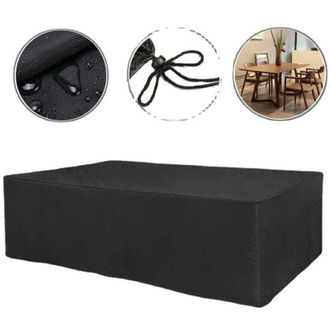 OEM Funda Para Muebles De Jard&iacute;n De 180 X 120 X 74 Cm, Funda Para Mesa Y Sillas, Fabricada En Resistente Tejido Oxford 210d, Rectangular, Impermeable, Res