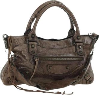 Balenciaga Pre-owned Handbags, female, Brown, Size: ONE SIZE Pre-owned Vintage Hand Bag