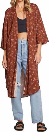 Saltwater Luxe Banks Kimono In Warm Brown