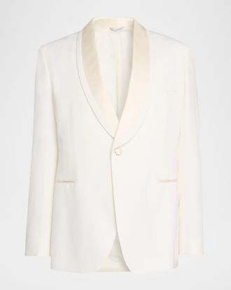 Brioni Mens Trevi Single-Breasted Wool Dinner Jacket