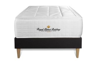 Royal Palace Bedding Royal Palace Bedding - Base Tapizada Negro + Colch&oacute;n Con Muelles Y Viscoel&aacute;stica 90 X 200