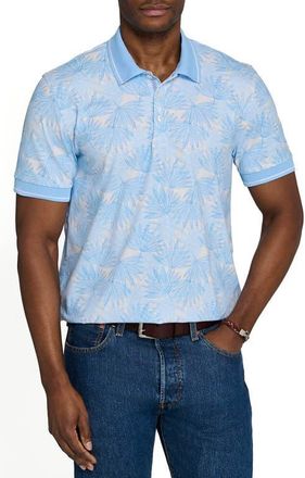 ConStruct Slim Fit Leaf Polo Short Sleeve Shirt in French Blue at Nordstrom, Size Xx-Large