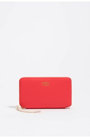 Bimba & Lola Medium Leather Horizontal Wallet in Bright Red at Nordstrom