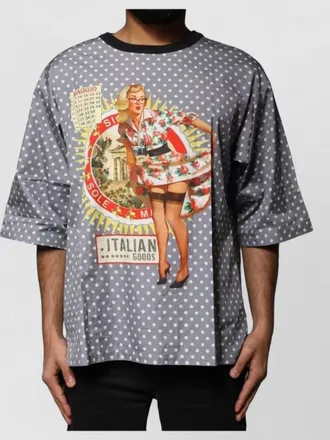 Dolce & Gabbana cotton printed crew neck t-shirt