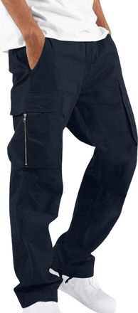 Generic Walking Trousers for Men UK Cargo Trousers for Men UK Slim Fit Work Pants with Multi Pockets Straight Leg Combat Trouser Outdoor Clothes for Camping H