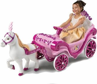 Princess Principesse Disney Carrozza Macchinina Elettrica con cavallo