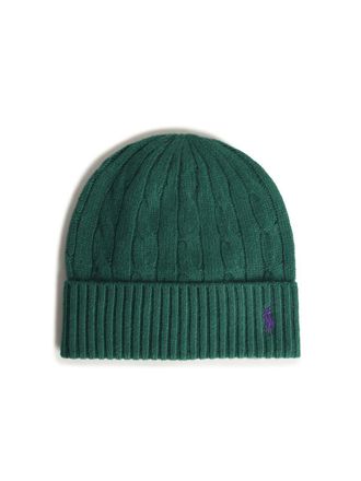 Polo Ralph Lauren Green Wool Blend Beanie