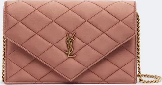 Saint Laurent Clutch portafoglio Paris Mini in raso